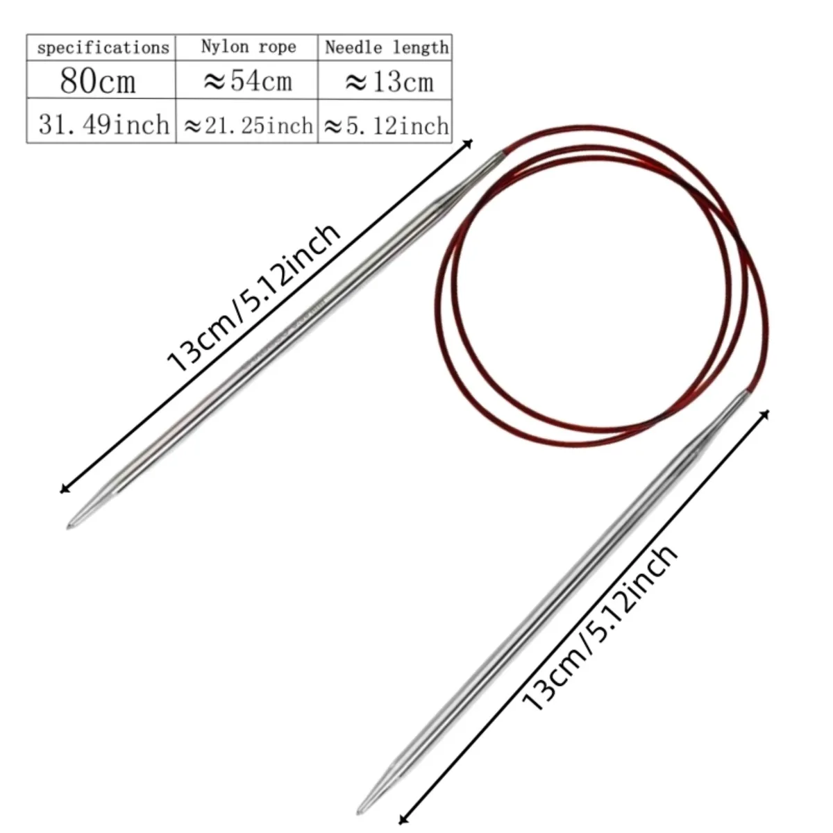 Nylon Tube circular knitting needles Sweater Weaving Tools Wool Cotton Yarn DIY Knit Accessories