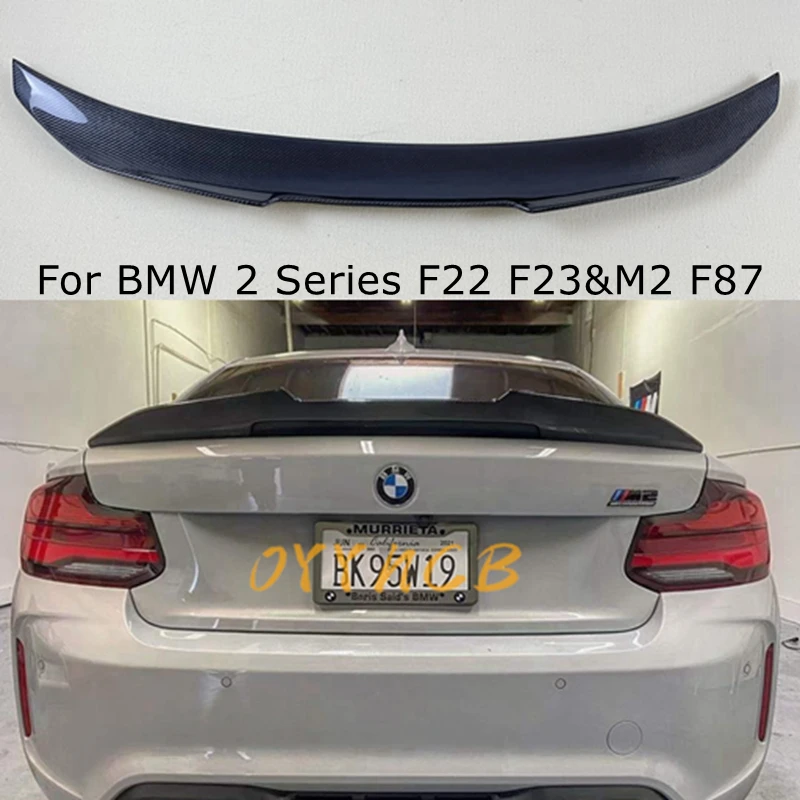 

ДЛЯ BMW 2 серии F22 F23 и M2 F87 C74/M4/PSM/CS/P/M/EXOT стиль задний спойлер из углеродного волокна крыло багажника 2014-2020