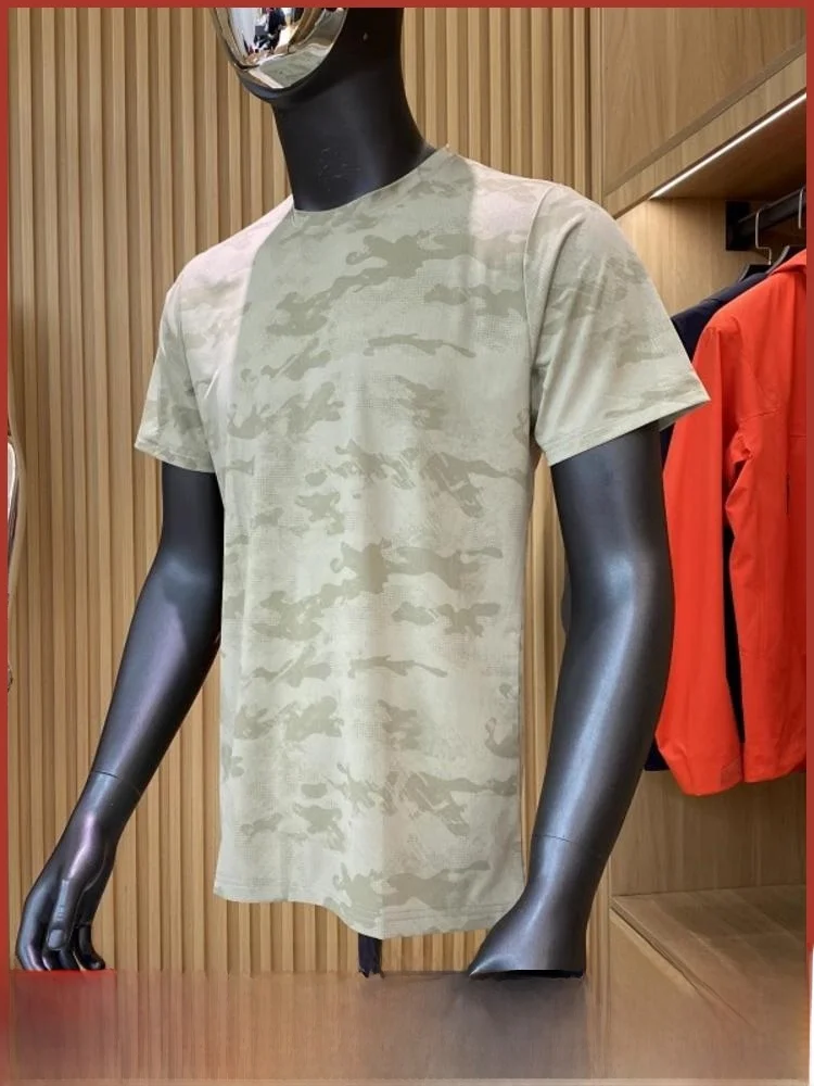 Ice Silk ort Sve T-irt Men's Summer Sport Leisure Qui Dry Breathable Outdoor Order Large Cooling Effect round Ne T...