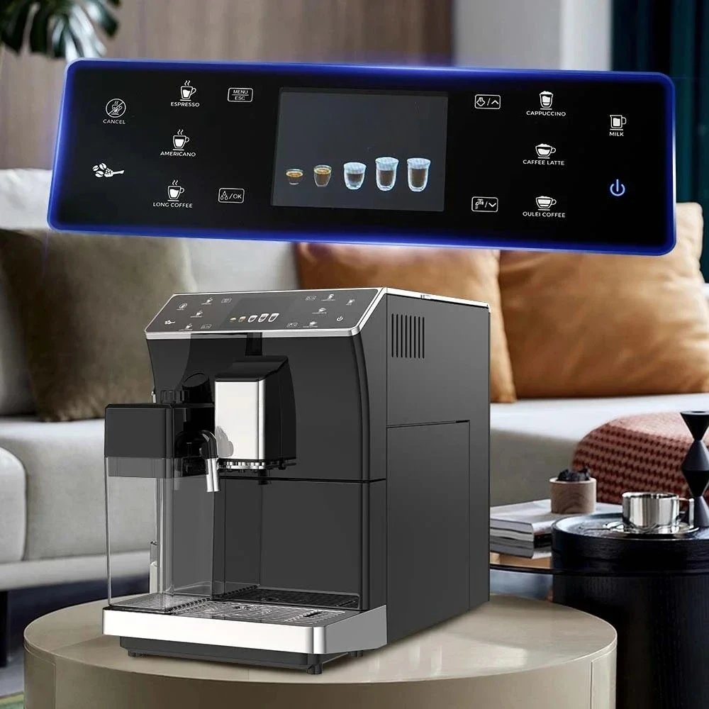 Household LCD screen automatic bean grinding steam milk foam pressure automatic coffee machine