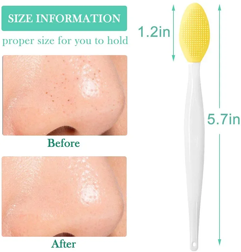 ميني بيوتي لينة التنظيف العميق مقشر 1 قطعة سيليكون فرشاة تنظيف الوجه الوجه الأنف المسام العميقة العناية بالبشرة فرك المطهر أداة #4