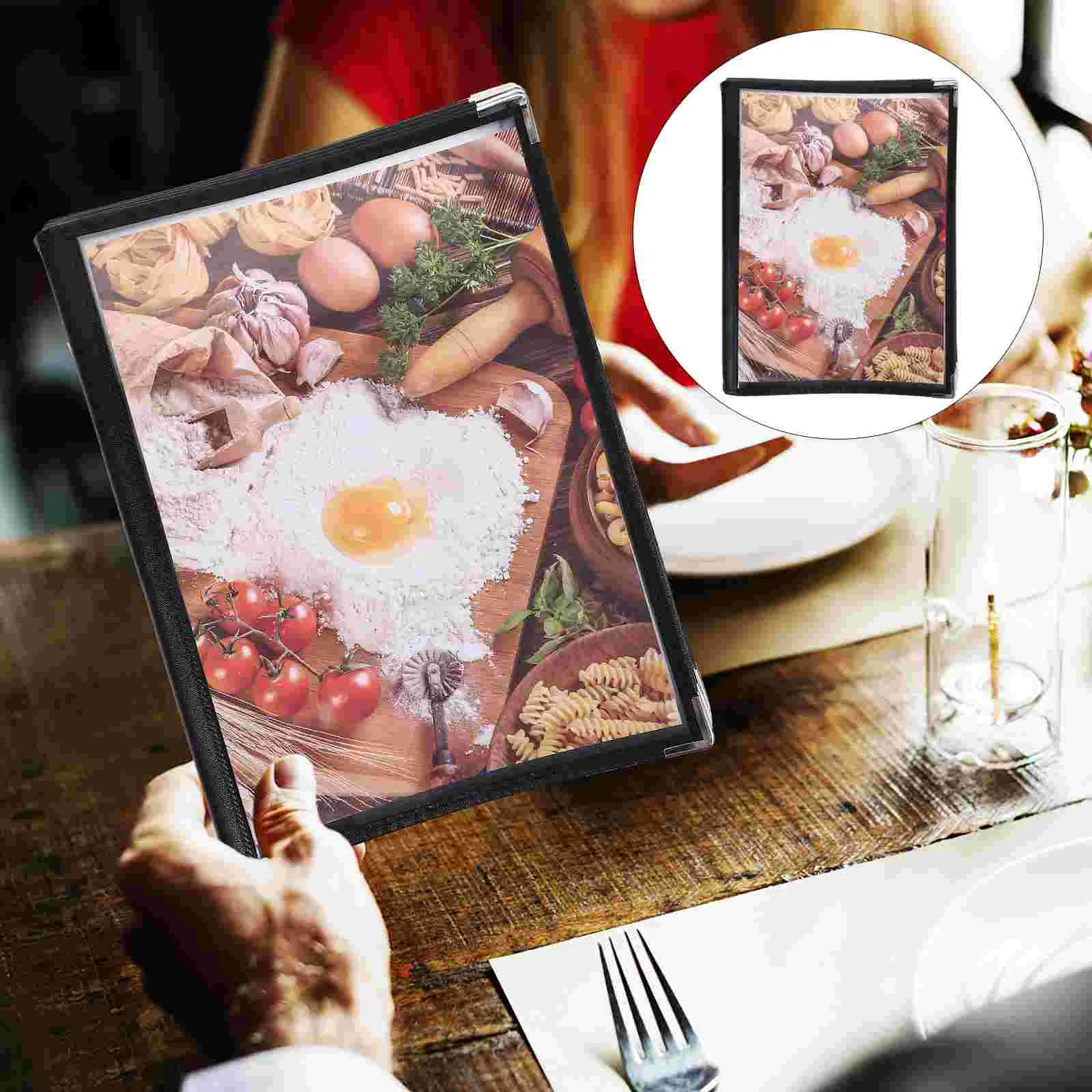 Price Folder Transparent PVC Loose-leaf Recipe Book The Menu Skin Restaurant Supply