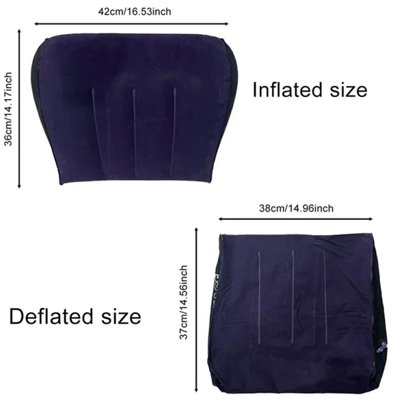 Inflatable Triangle Pillow Multi-Purpose Lumbar Leg Back Support Comfortable Flocking Surface Pillow Gift Wholesale