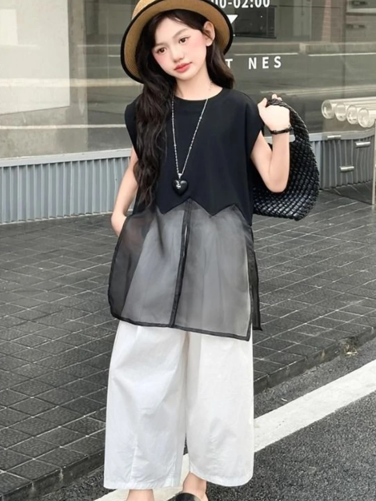 

Одежда для маленьких девочек, летняя детская одежда, комплект детской одежды для девочек, новинка 2025 года, детская модная одежда, уличные комплекты, костюм в Корейском стиле