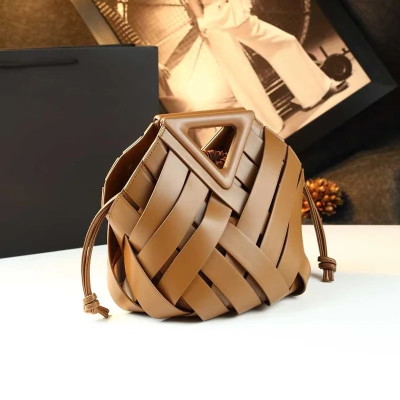 

Высококачественная тканая стильная сумка, креативная кожаная сумка с внутренней сумкой, высококачественная вечерняя сумка в тон для банкета