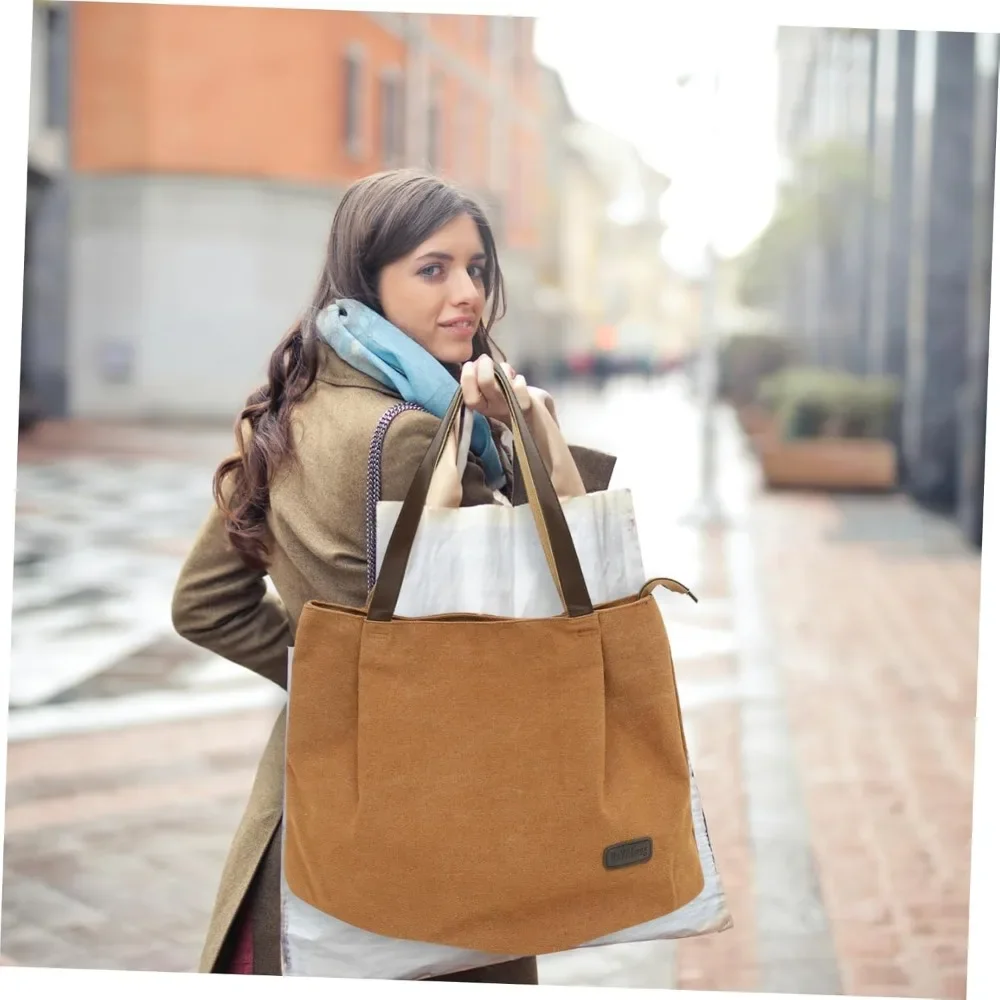 Большая сумка для путешествий, большая вместительная холщовая сумка на плечо для женщин