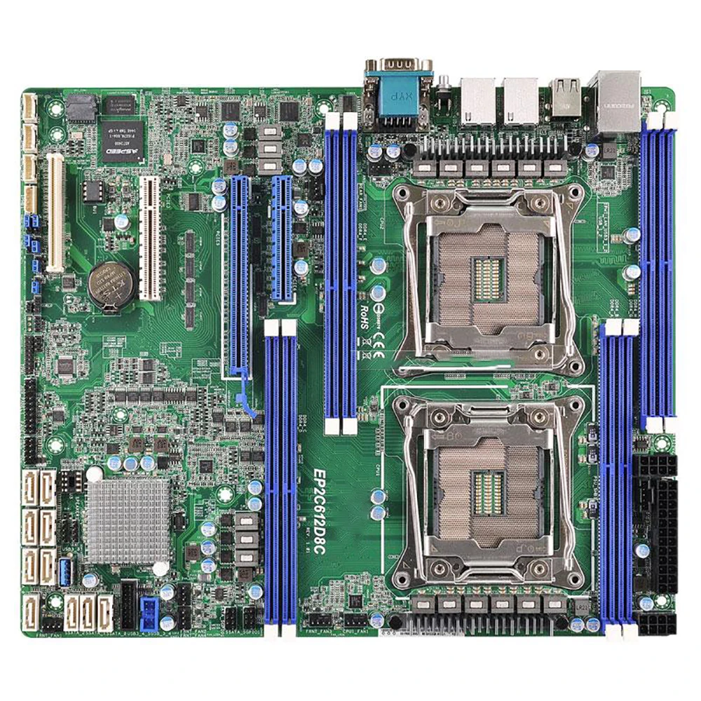 EP2C612D8C For ASROCK Server Motherboard LGA2011 Support E5-2600/4600 V3 Series