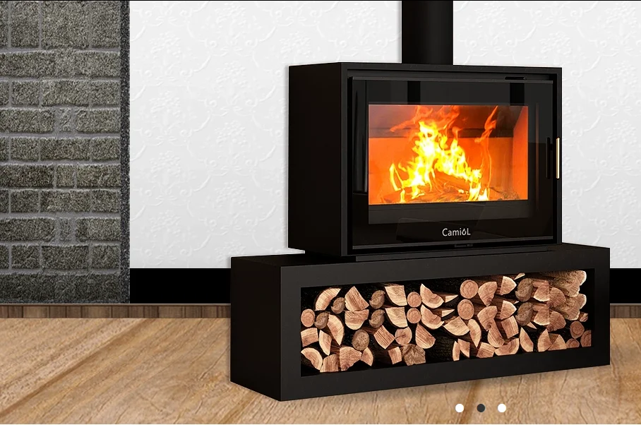 Modern Fashion Indoor Wood Burning Stove Freestanding Smokeless Prity Fireplace