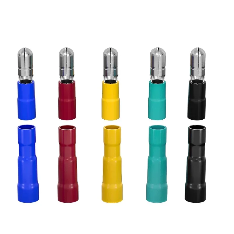 Male Female Butt connecting terminal Bullet Type Lnsulated Electrical Connector PVC plug-in spring cold pressed wiring terminals
