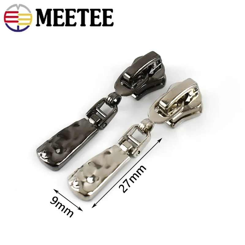 10/20Pcs Zipper Puller Head for 5# Nylon Metal Resin Zips Bag Pocket Zippers Slider Repair Kits Replacement Sewing Accessories