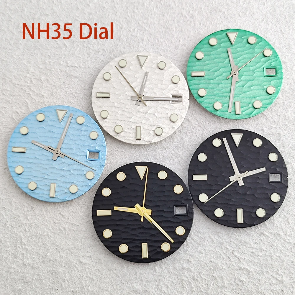 NH35 dial 28.5mm without logo green luminous watch dial suitable for NH35/NH36 movement improvement dial replacement watch acces