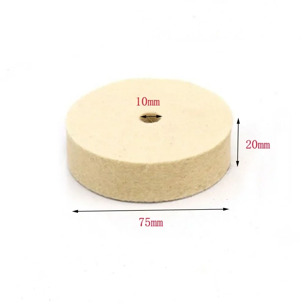 

Pad Wool buffing wheel Polisher Buffing Disc Grinding Set 2pcs Tool 3in Workshop Abrasive Detailing Accessories