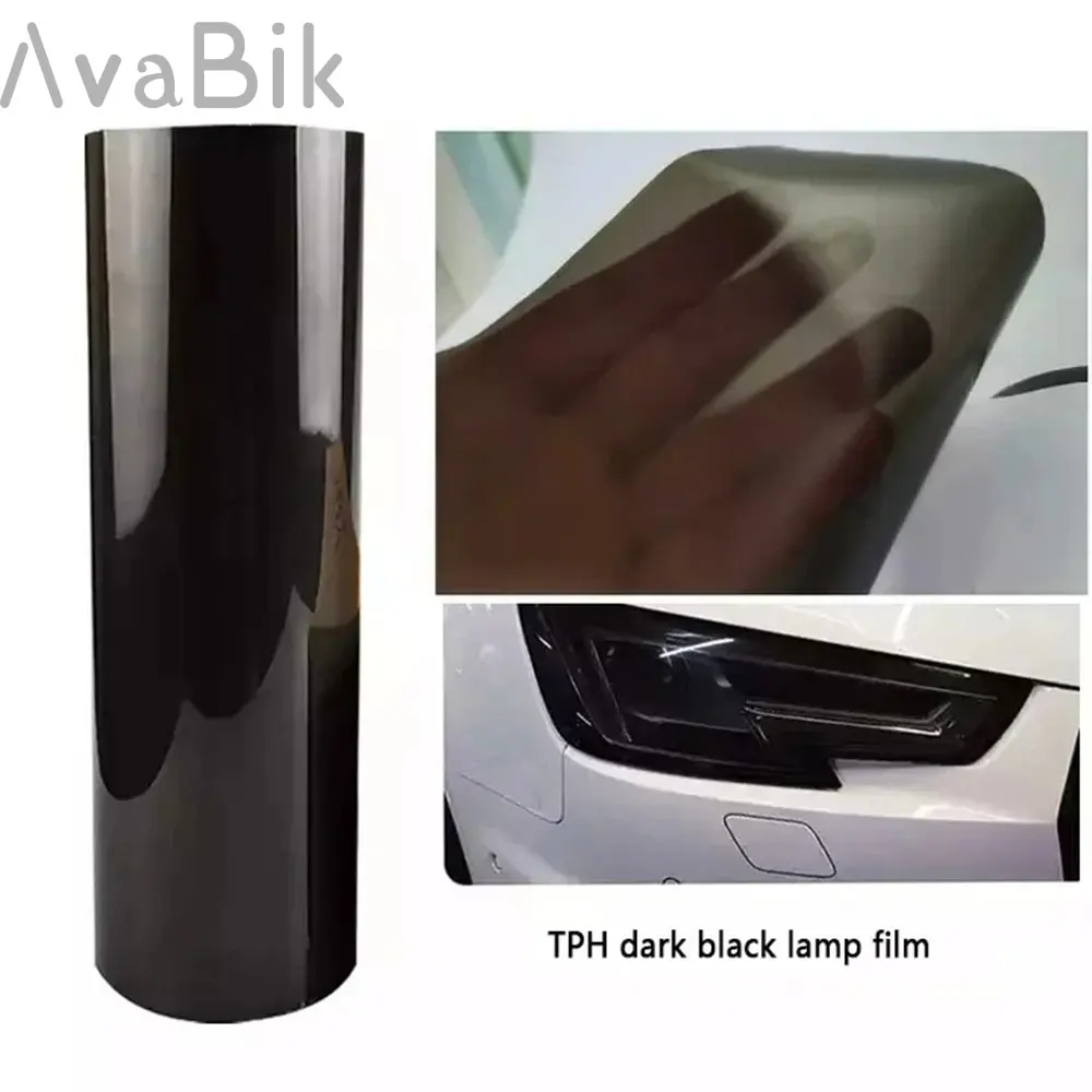 

Car Film Sticker TPH Matte Black Waterproof Solvent-Resistant for Automobile Headlight Taillight Rear Lights Color Change Film
