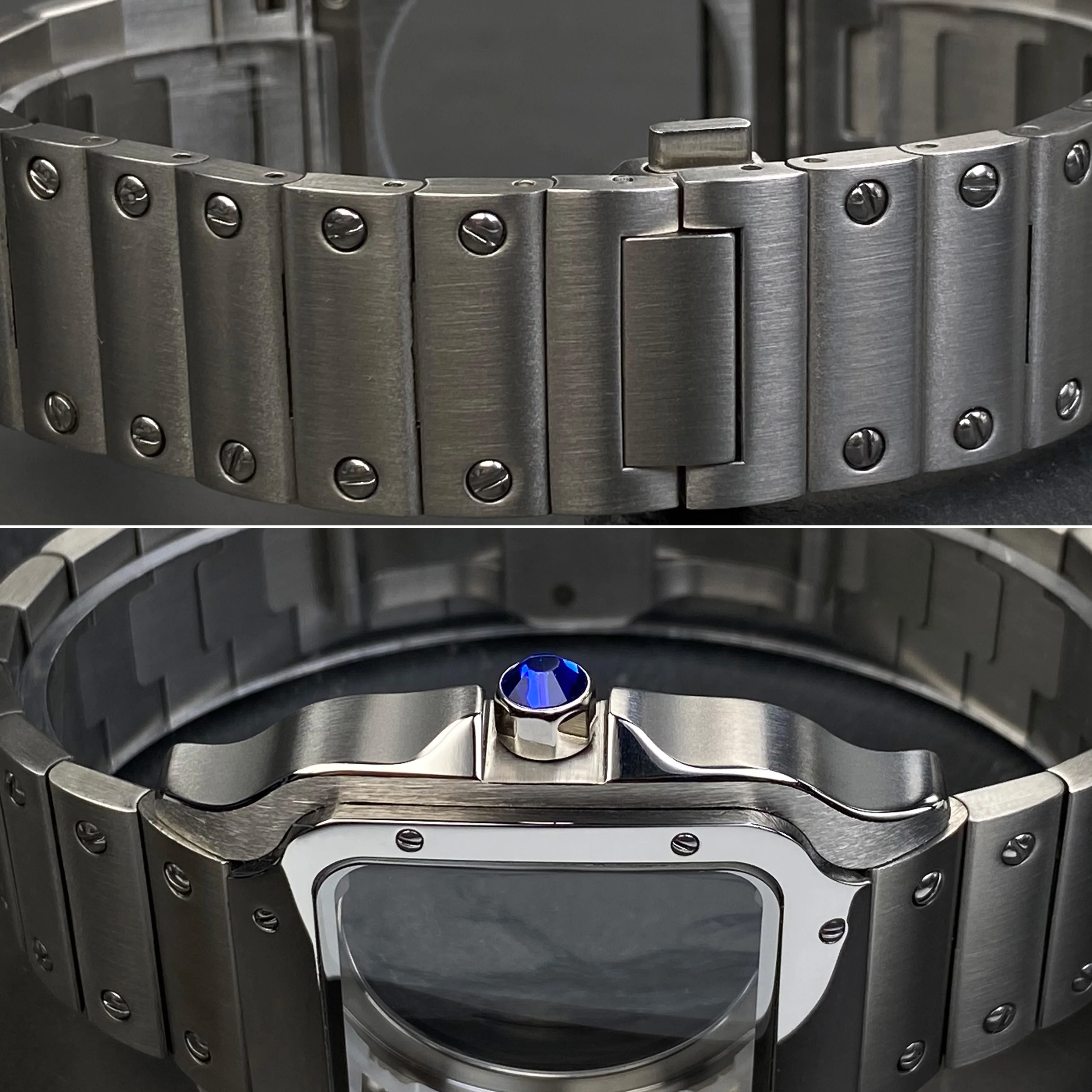 NH35 ساعة حافظة مربعة 38 مللي متر مجموعة 316L الفولاذ المقاوم للصدأ ساعة إصلاح وتعديل أجزاء لحركات NH36 NH35 التلقائية