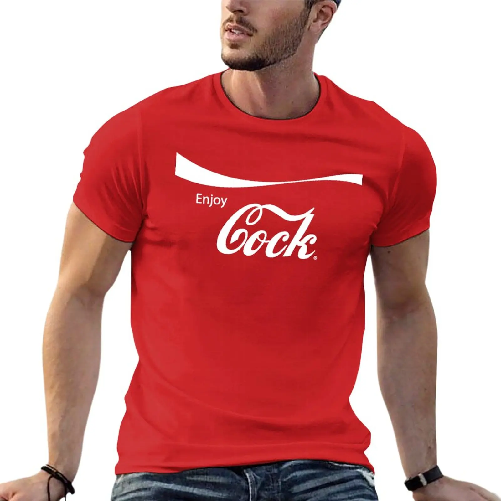 New Enjoy Cock T-Shirt korean fashion quick-drying t-shirt men clothing