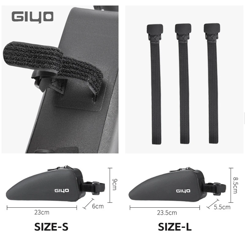 GIYO Bicycle Bag TPU Waterproof Cycling Top Front Tube Frame Bag Large Capacity MTB Road Bicycle Pannier Bag Bike Accessories