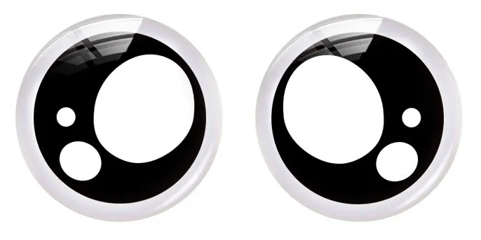 Round Black White Cute Pupils Ragdoll Toy Eyeball Eyes Doll Photo Glass Cabochon Flatback Demo Cameo For Diy Jewelry Making