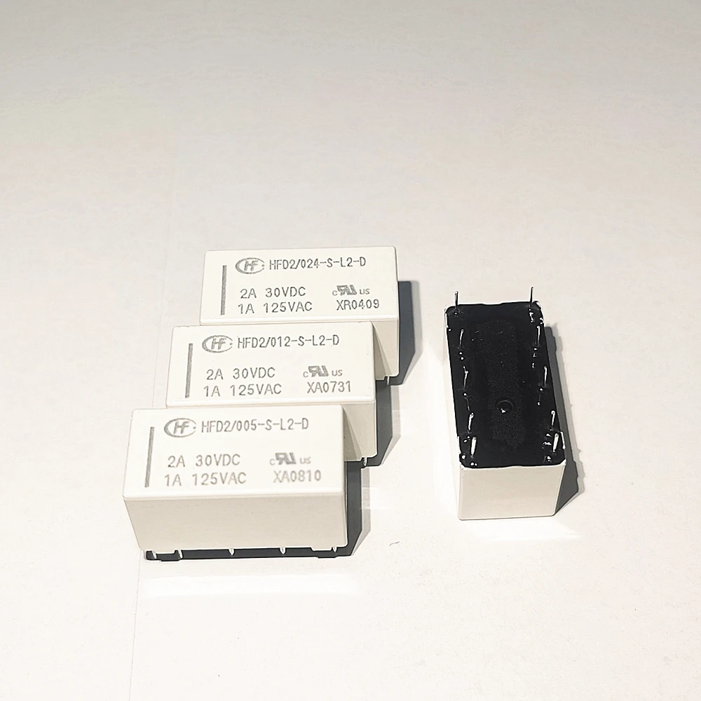 10PCS/Lot  Magnetic Latching  Relays HFD2-003 005 012 024-S-L2-D  1A  10PIN