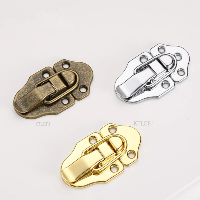 4pcs Luggage Buckle Iron Box Buckle Wooden Box Gift Packing Box Shackle Duck Mouth Buckle Gold Buckle Silver Lock Buckle