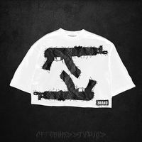 Retro Double Gun Graphic T Shirts Gothic Streetwear Y2k Top Oversized Short Harajuku 2000s Korean Goth T Shirt Men Clothing