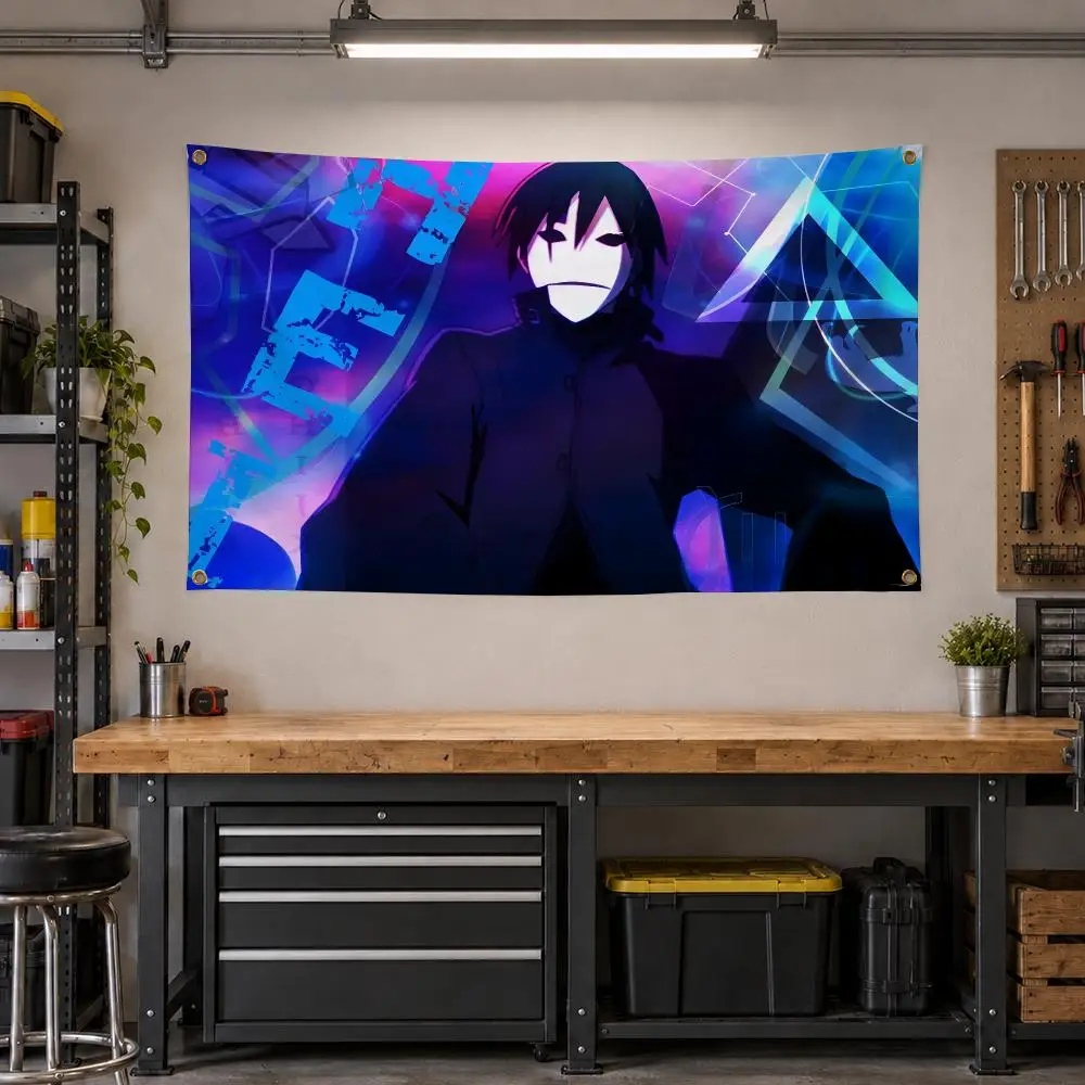 Anime Darker than Black Sci-Fi Flags Personalized Banner Flag Room Dorm Camping Picnic Garage Bar Outdoor Wall Decor