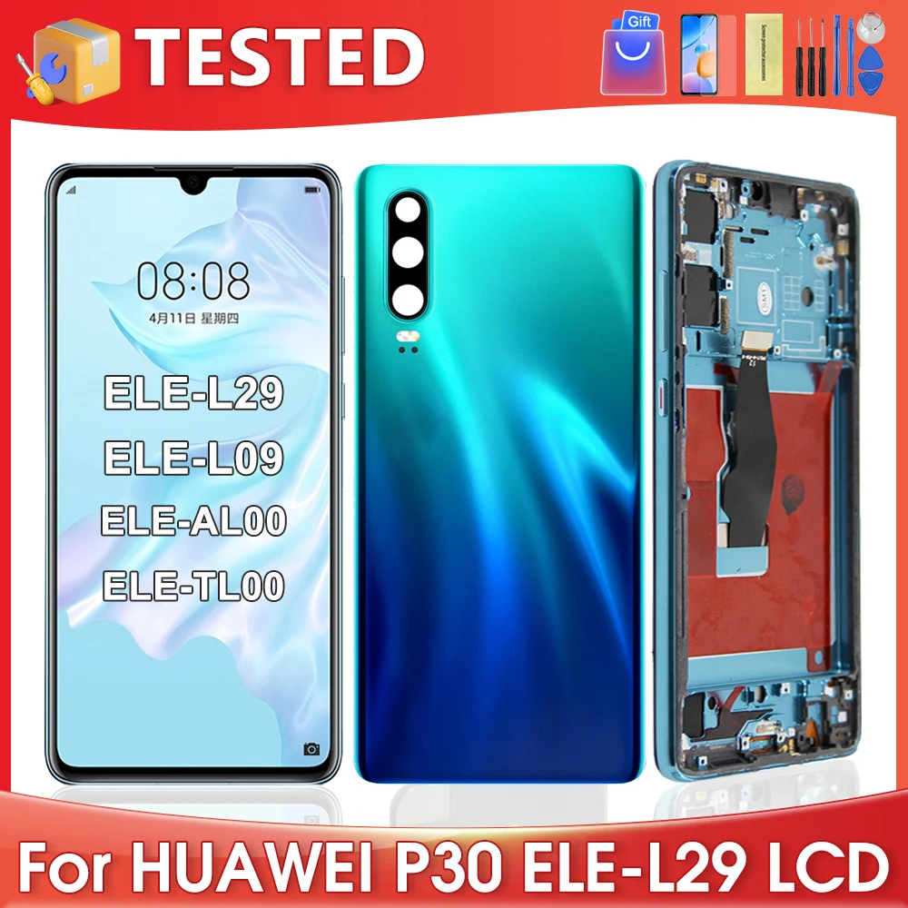 Pantalla LCD de 6,1 pulgadas para HUAWEI P30 para ELE-L29 ELE-L09 AL00 TL00 ELE-L04, montaje de digitalizador con pantalla táctil de repuesto