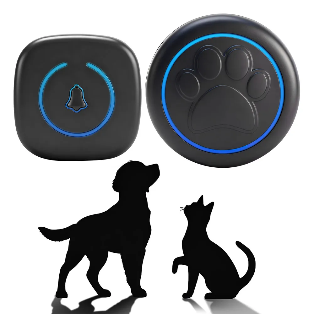 Pet Touch Ringer Button Bell Dog Door Bell for Potty Training 300M/984ft Range 60 Melodies & Adjustable Volume Doorbell For Dog