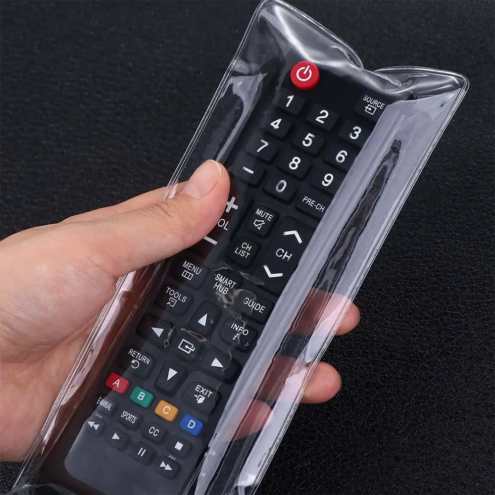 1pc PVC Transparent Universal Remote Control Case Dustproof Cover Air Condition TV Remote Control Waterproof Bag Protective Case