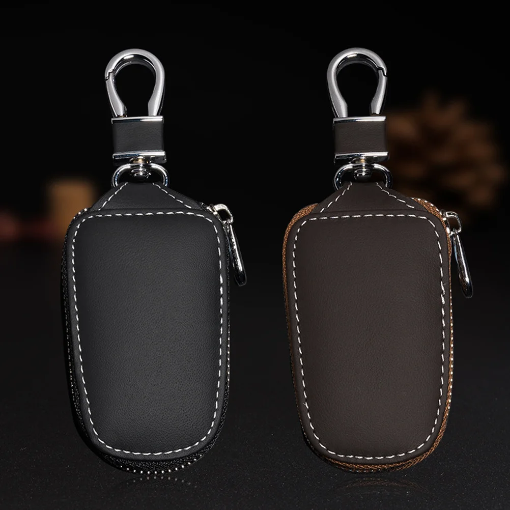 

1pc Car Bag Black Protection Pouch Durable Scratch-Proof Waterproof Holder For Men Women Waist Hanging Key Organizer Key Chain