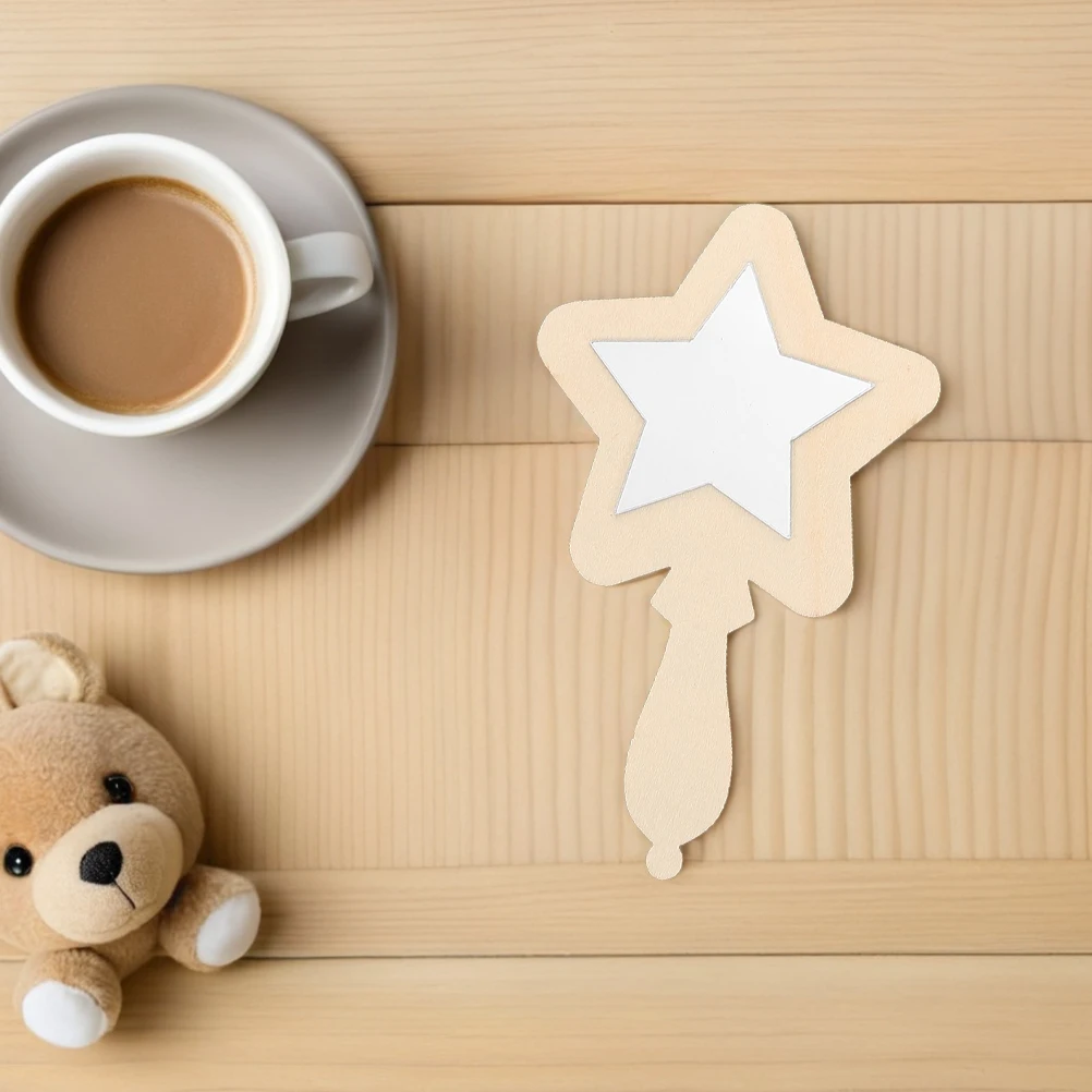 20 قطعة من مرآة خشبية غير مكتملة للأطفال، مرايا رسم محمولة باليد، آمنة وخفيفة الوزن ومحمولة للتعبير الفني #2