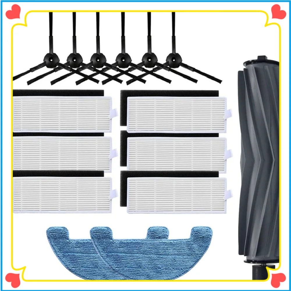 Repuestos de aspiradora robótica, cepillo de rodillo principal, Cepillo Lateral, filtro HEPA, paño de mopa, trapos para Gutrend Smart 300