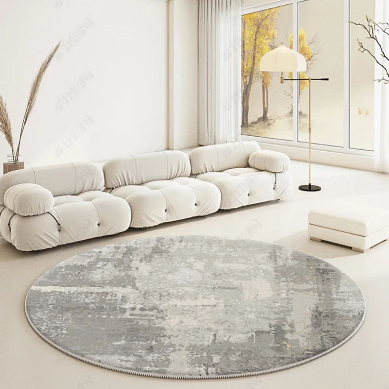 Modern Abstraction Carpets for Living Room Nordic Bedroom Decor Round Carpet Large Area Chair Floor Mat Home Study Non-slip Rug