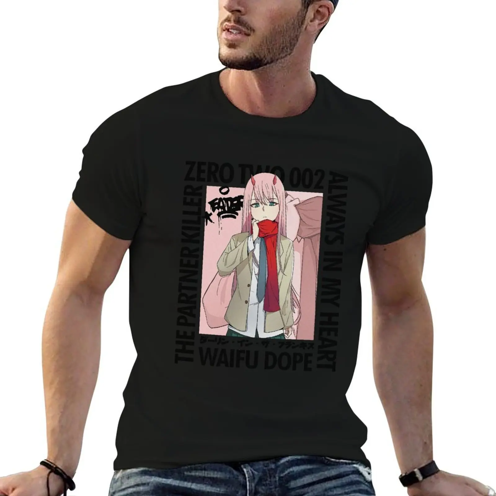 

Darling in the Franxx (Zero Two 002) T-Shirt t shirts for man cotton funny t shirts for man graphic vintage T-Shirt