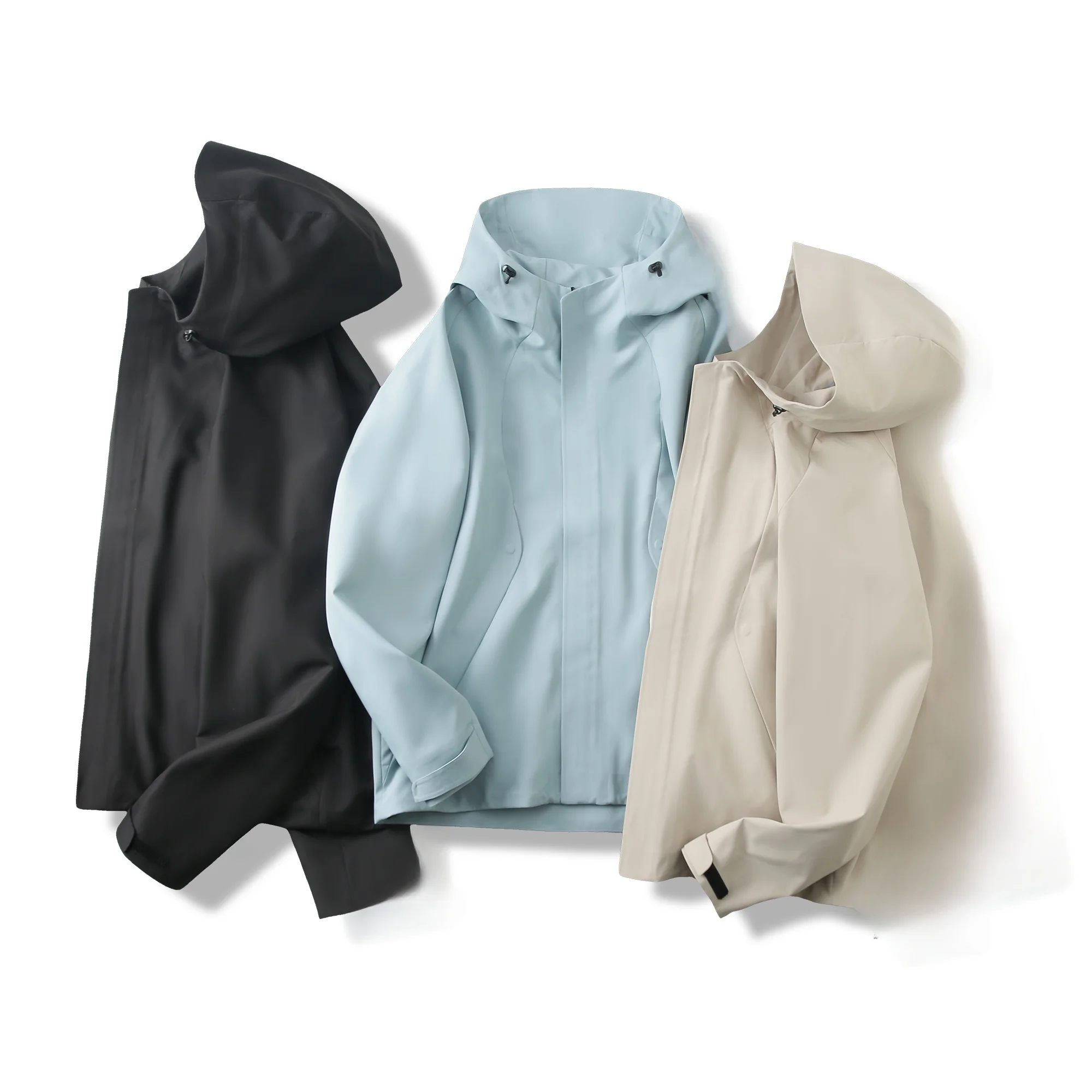 

Full Prure Glue Proc Men's Outdoor Sports Casual Windproof Waterproof Hooded Jaet Outerwear Spring New Sle Hongtao