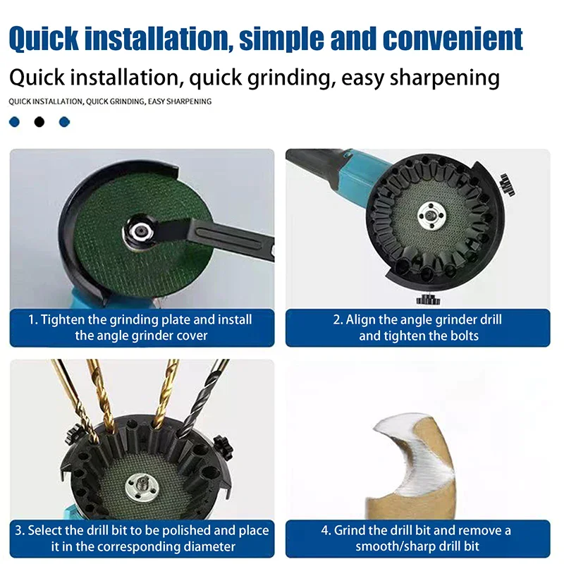 2-13mm Drill Bit Sharpener Grinder Multi-specification Power Drill Bit Grinding Portable Drill Power Abrasive Tools For Grinding