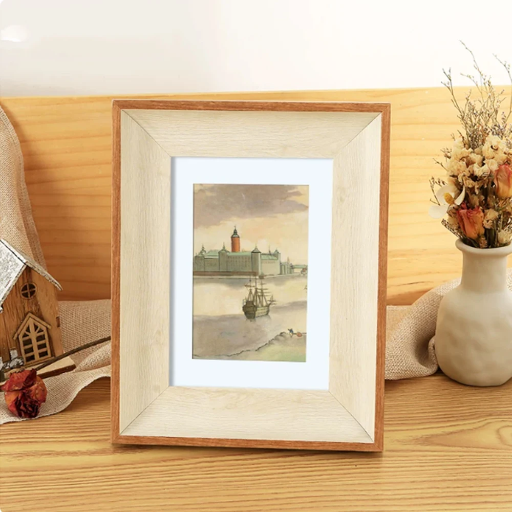 Vintage Wooden Photo Frame 5/6/7/810/11/12/A4 Inch High-End Photo Frame Suspension Dual-Use 1529 Models  Used For Home Decoratio