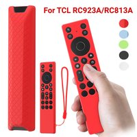 Silicone Cover with Lanyard Protective Cover Shell Anti Slip Television Remote Cover for TCL RC813A RC923A Remote Control