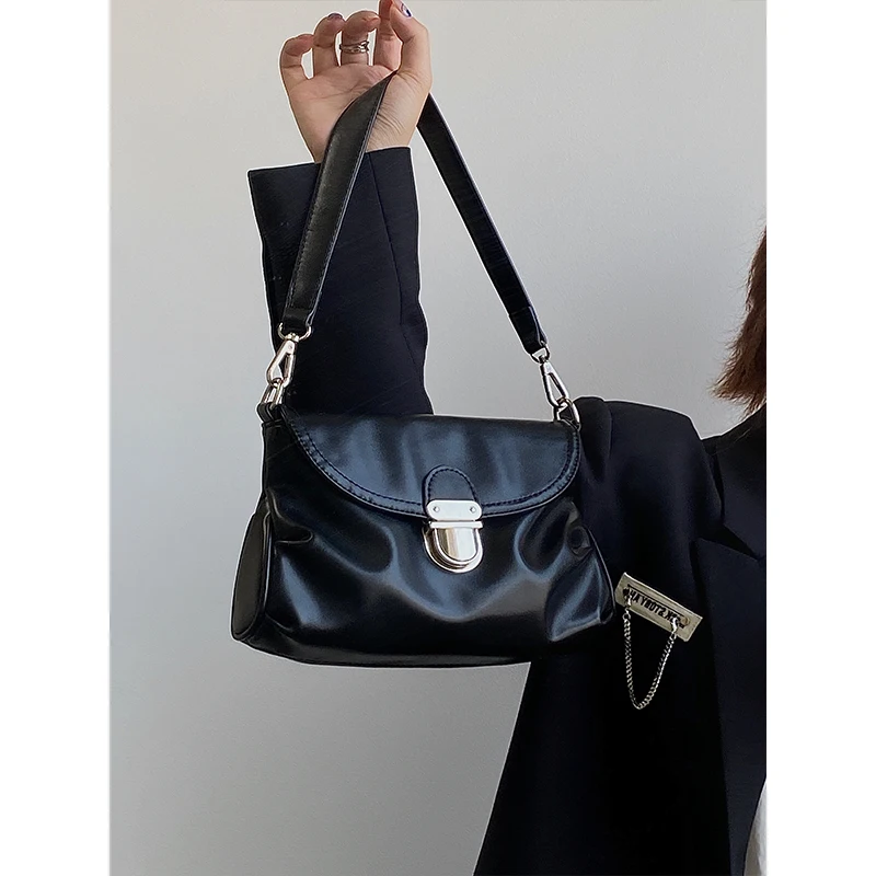 

2025 New Style Women's Pleated Cloud Bag - High-End Lock Design, Underarm Bag/Handbag/Shoulder Bag/Crossbody Mini Bag