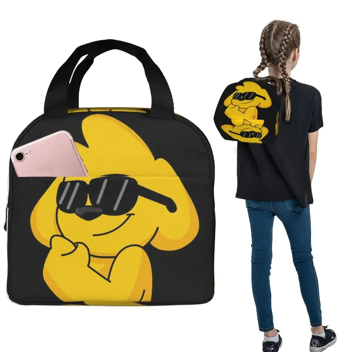 

M-Mikecrack-S Mike Cute Yellow Dog: Термосумка для обедов с изоляцией для женщин и детей, герметичная, для еды, термосумка-тоут