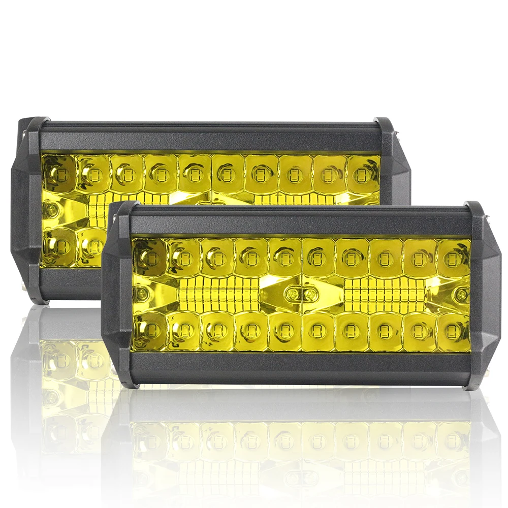 

4 7Inch LED Bar Off Road Yellow 120W LED Work Light For Truck Jeep SUV UAZ 4x4 Tractor Boat ATV 12V 24V LED Headlights Novel