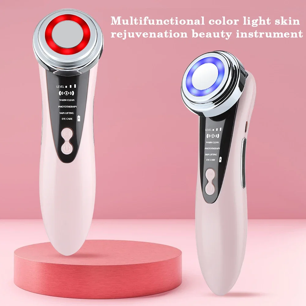 EMS Facial Massager LED Lichttherapie Sonic Ion Trillingen Huidverstrakking Gezicht Lifting Anti Rimpel Schoonheid Apparaat Huidverzorging Tool