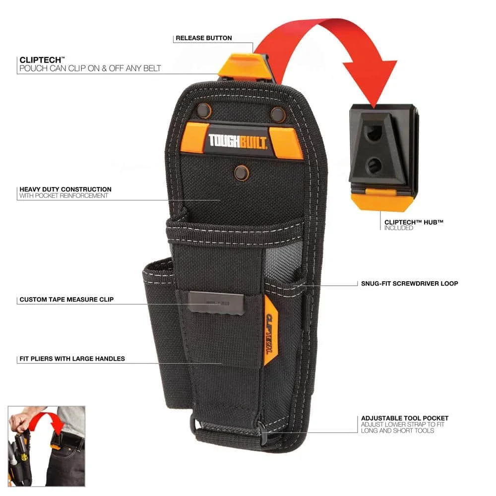 TOUGHBUILT TB-CT-35-M/L pochette pour pinces-milieu/grand pochette de ceinture à outils spécialisée sac de rangement épais résistant à l'usure
