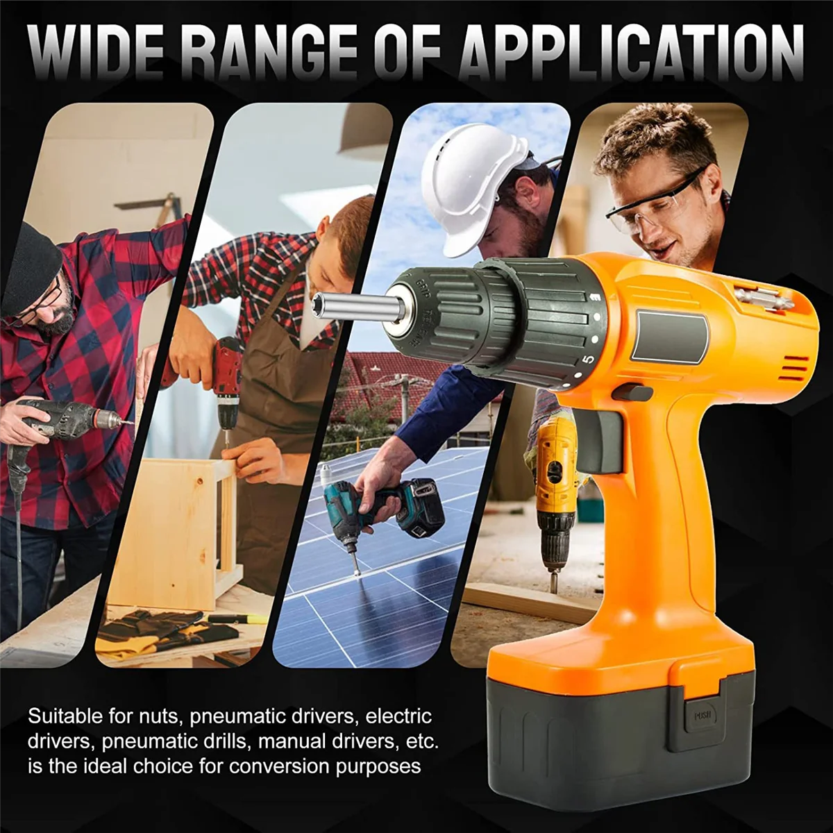 المغناطيسي تمديد المقبس مثقاب ، 1/4 "عرافة الإفراج السريع ، بت موسع محول ، 20 قطعة