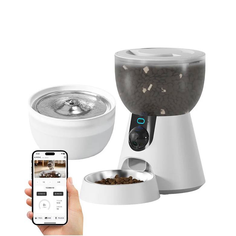

Cat and dog automatic 5G WiFi camera feeder portable stainless steel bowl night vision environmentally friendly water dispenser