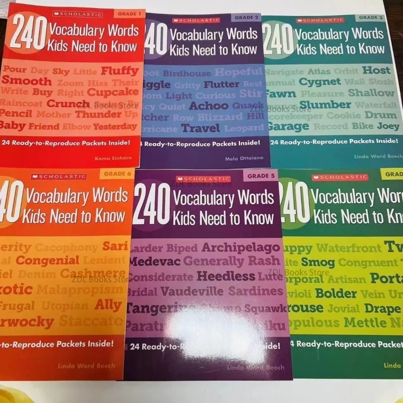 240 Vocabulary English 6 Volumes with Audio Support for Point Reading