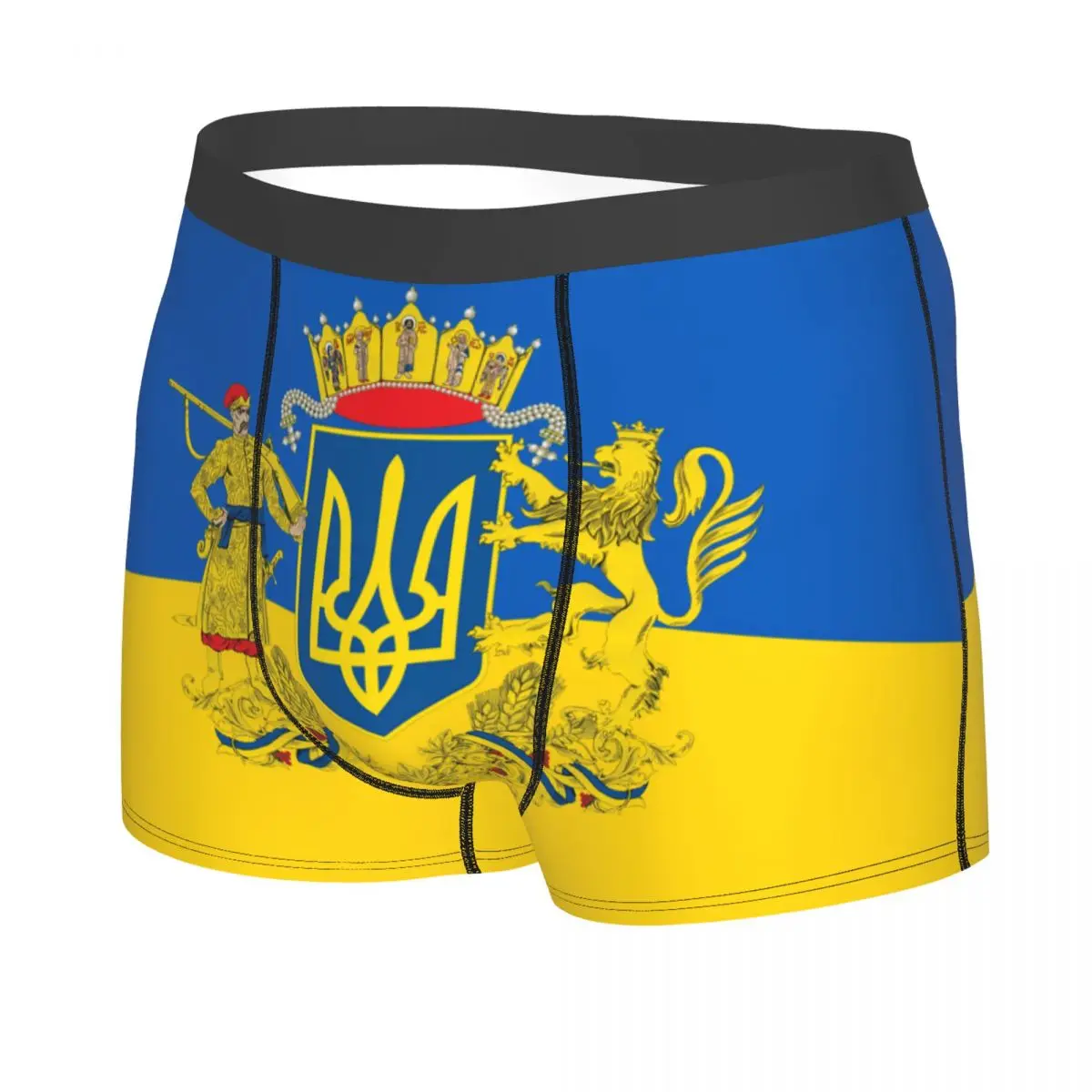 Coat Of Arms Ukraine Underwear Male Sexy Print Custom Ukrainian Flag Boxer Shorts Panties Briefs Breathbale Underpants