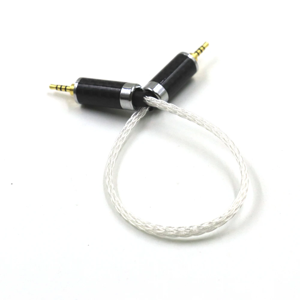 16-adriges reines Silber, 2,5 mm TRRS-Balanced-Stecker auf 2,5 mm TRRS-Balanced-Stecker, Audio-Adapterkabel, 2,5 mm auf 2,5 mm TRRS-Balance-Kabel