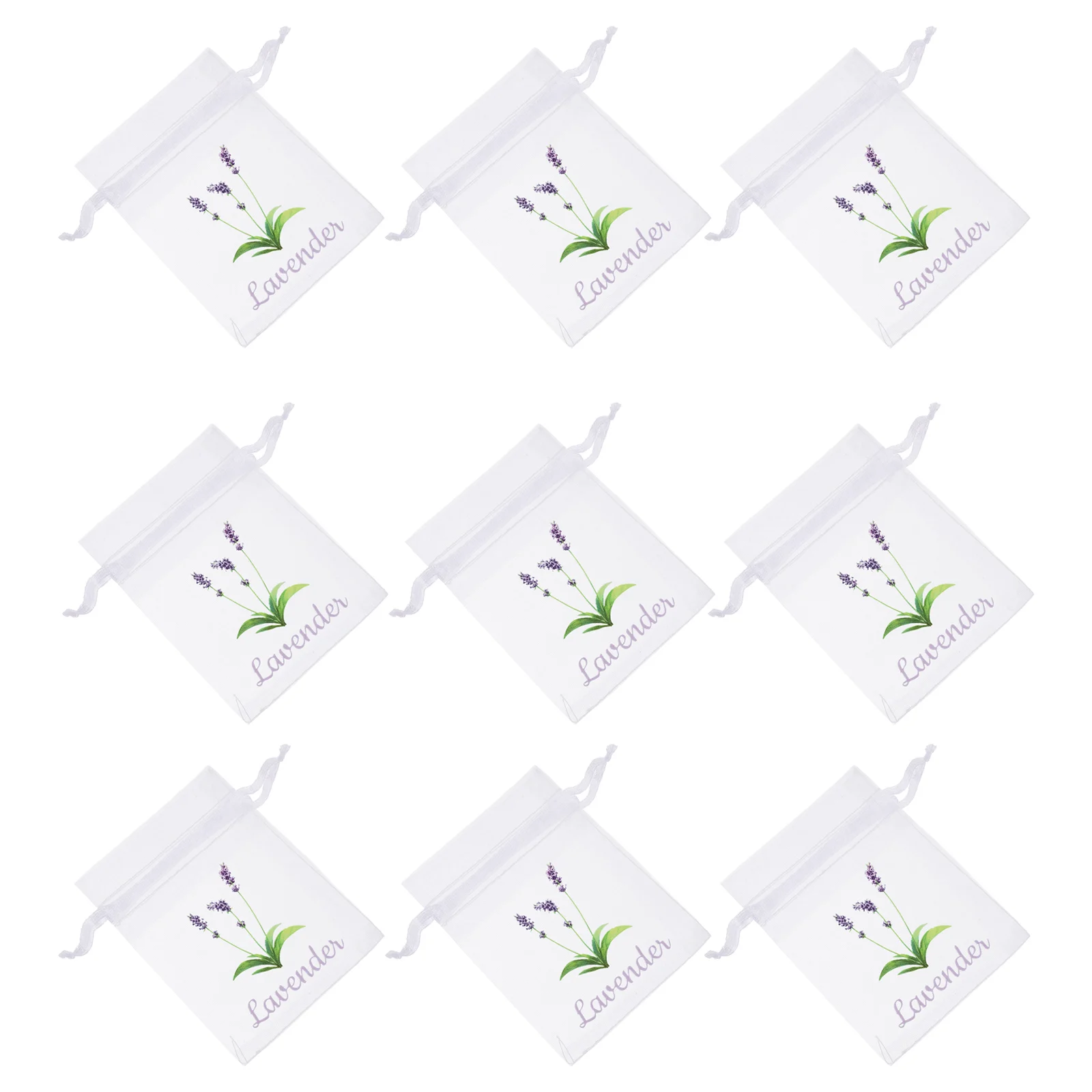 

20Pcs Lavender Sachets Drawstring Bags Empty Organza Pouches Fragrance Pouch Herbs Storage Mesh Containers Elegant Design