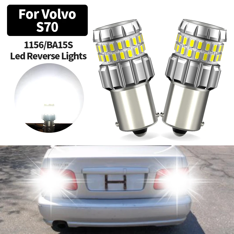 

2PCS 4014SMD Canbus 12v LED Backup Light Bulb Reverse Lamp P21W BA15S 7506 1156 No Error For Volvo S70 1998-2000 Car accessories