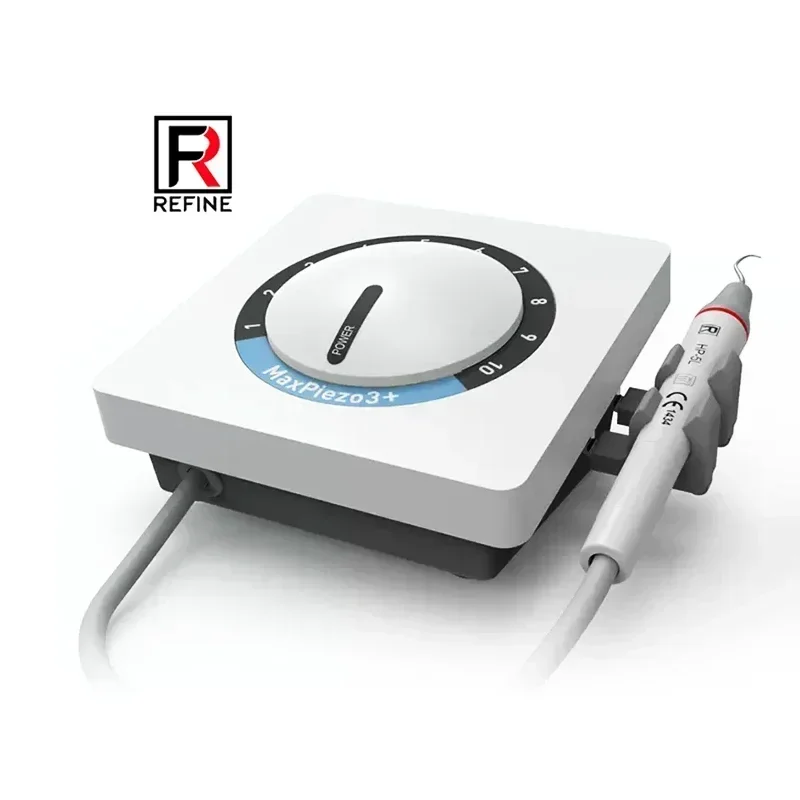 Refine Max Piezo3+ Portable Ultrasonic Scaler Gently Removes Dental Calculus Plaque Stains to Reveal a Healthier Brighter Smile